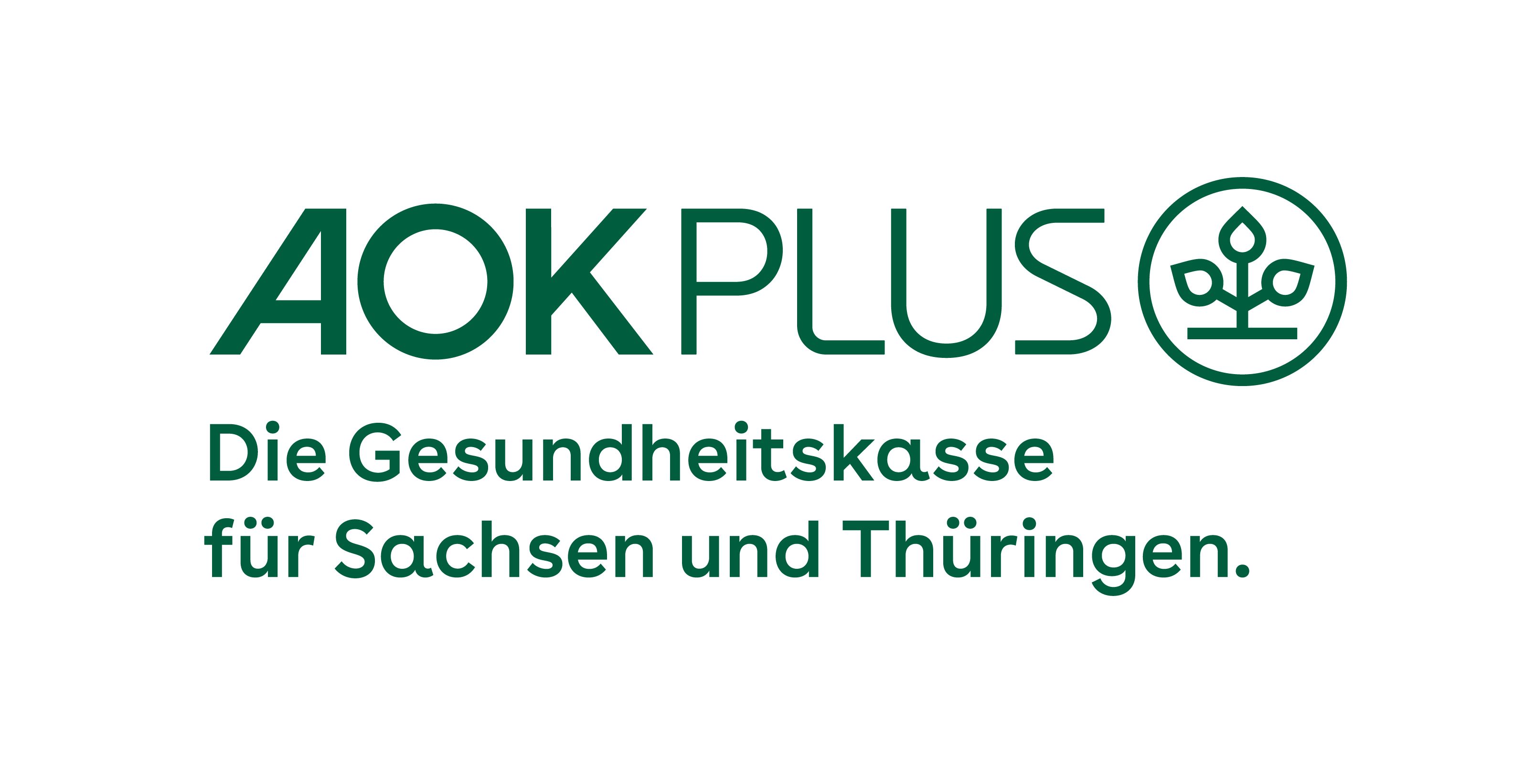 Logo AOKPLUS Fremdkontext Vert Gruen RGB MS digital